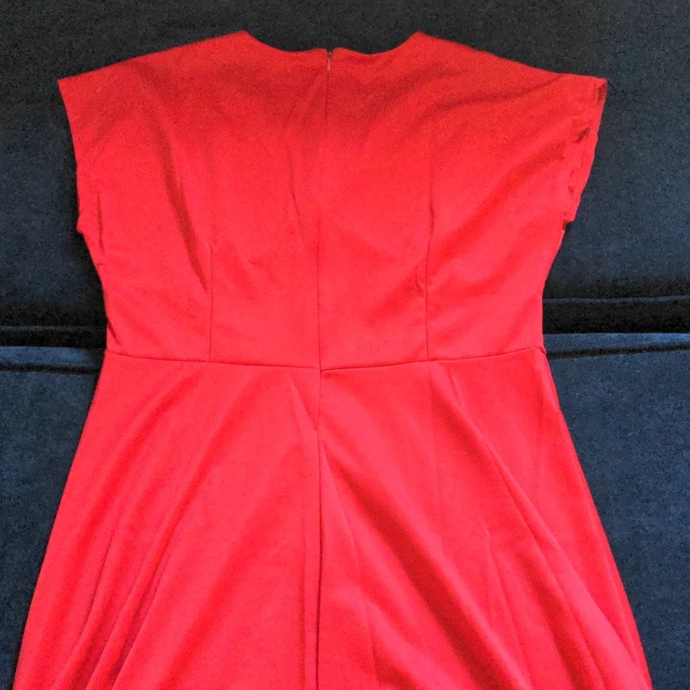 Trendsgal red dress with white lace peter pan collar, NWOT, XXL - Picture 3 of 6